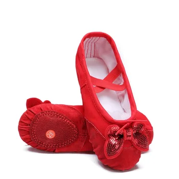 Fete Arc-Nod Moale Pantofi de Balet Femei Confortabil de Fitness Pantofi Respirabil Panza Practică Sport Balleria Pantofi Pointe AA51094