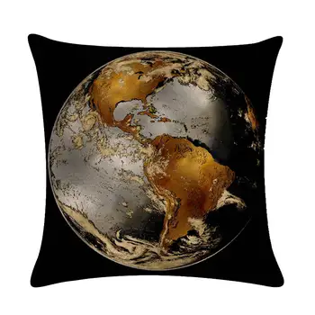 Planeta Pamant Arunca Pillowcover Acoperi Astrophile Cadou Două Părți De Lux Print Cu Fermoar Ascuns Fața De Pernă