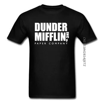 Biroul din Bumbac O de Gât pentru Bărbați Tricou Dunder Mifflin Inc Companie de Hârtie Wernham Hogg TV Show Michael Spațiu T-Shirt