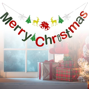 3 Metri Crăciun Fericit Scrisoare și Copac Perete și Ușă Agățat de Partid Bunting Ghirlanda Banner Magazin Acasă XMAS Decor