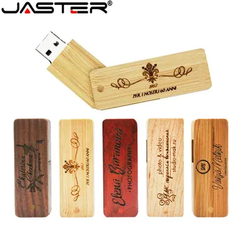 JASTER vânzare fierbinte creative din Lemn și bambus, piața de rotație USB 2.0 4GB/8GB/16GB/32GB/64GB USB flash drive 10 BUC LOGO-ul gratuit