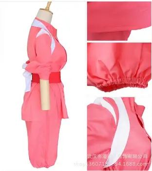 Super tare Filmul Anime Spirited Away Chihiro Costume Cosplay Fete Drăguț Roz Kimono Japonez Stil Doamnelor Costume Cald pentru Vânzare