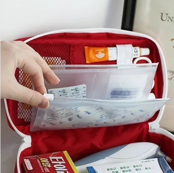 Coreea Moda, De Călătorie Portabil Trusa De Prim Ajutor Kit Medicina De Depozitare Sac De Blocare Zip Pungi De Plastic Organizator Dulap