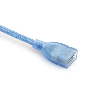 30CM de Mare Viteză USB 2.0 Cablu de Extensie Albastru Transparent de sex Masculin La Feminin USB prelungitor Bază de Cupru USB Cablu Scurt