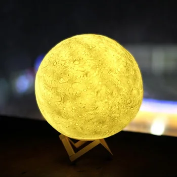 3D LED Dormitor Lunii Dual de Culoare de Lumină Lunar Atinge Birou Veioza Luna LED Lampă de Perete Relaxa Vindecare Luna Lumina de Noapte Y7
