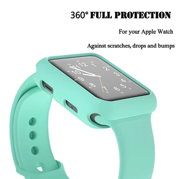 Slim TPU Bumper de Cauciuc de Protecție TPU Puternic Acoperă pentru Apple Watch 6 5 4 3 2 1 40MM 44MM Ecran Protector de Acoperire Iwatch 42MM