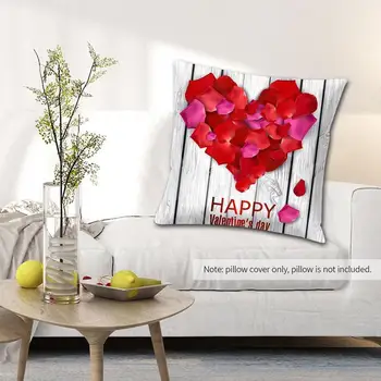Fericit Ziua Îndrăgostiților Poliester Decorative Perne Roșii Arunca Scrisoarea De Canapea am Inima de Dragoste Mașină Perne Crescut Canapea S9N8