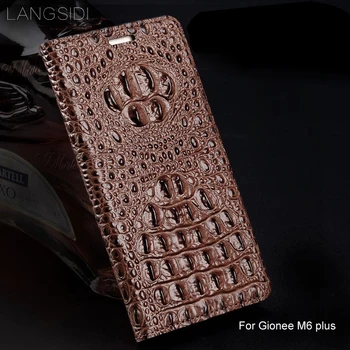 Wangcangli piele flip caz de telefon Crocodil înapoi textura Pentru Gionee M6 plus Toate-manual de telefon caz