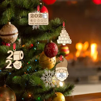 4PC din Lemn în Formă de Ornamente de Agățat Ornamente pentru Decor de Crăciun