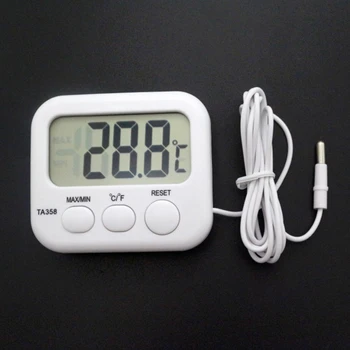 Mini Digital Termometru Higrometru Ecartament TA358 Frigider Acvariu de Monitorizare Portabile LCD Senzor de Temperatură și Umiditate Metru#