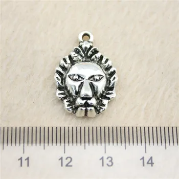 26pcs/lot 24*16mm vechi Leul de argint farmec Pandantive bijuterii DIY pentru bratara colier cercei