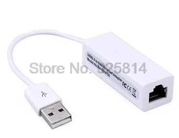 Prin DHL sau EMS 200 de bucăți USB 2.0 to RJ45 Rețea Lan Ethernet Adaptor de Card Pentru Apple Mac Win7 10 100Mbps