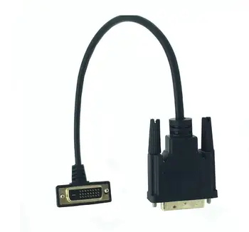 De 90 de Grade în Jos în Unghi DVI 24+1 -D Digital Dual Link Male către Male Cablu de Extensie Adaptor pentru HDTV Monitor LCD 30cm