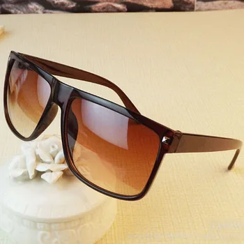 Retro Nit ochelari de Soare Unisex Piata Mare ochelari de Soare UV400 Negru Culoare Maro