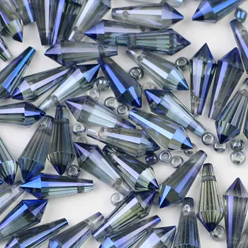 BTFBES Con Waterdrop Pandantiv Cristal Austriac 5.5*11mm 50pcs Spire Sticla Vrac Pentru Bijuterii Șirag de mărgele Brățară Face DIY Accesorii