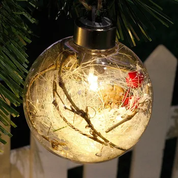 8cm Romantic Decoratiuni de Craciun, Bile Transparente din PVC Pentru Casa Luminoasa stea Agățat Ornamente Pom de Crăciun Mingea