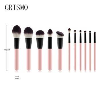 CRISMO 11pcs Set de Perii Machiaj Cosmetice Profesionale Complete Dermatograf, Fard de pleoape Fruntea Face Perii de Fundație Pulbere Fard de obraz
