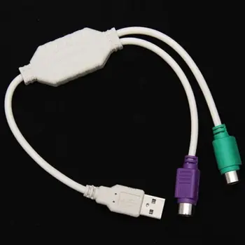 1 buc USB de sex Masculin la PS2 Feminin Cablu Adaptor Convertor de Utilizare Pentru Tastatura Mouse-ul