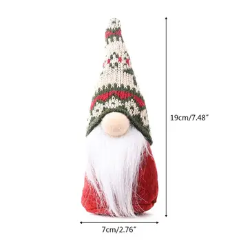 Gnome Crăciun Handmade Tricotate Fulg De Nea De Model Suedez Třmte Moș Crăciun Jucării De Pluș Papusa Petrecere De Vacanță Decor Acasă Ornament