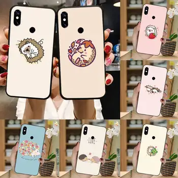 Animale de desene animate drăguț arici animale Caz de Telefon Pentru Xiaomi Redmi Note 4 4x 5 6 7 8 pro S2 PLUS 6A PRO