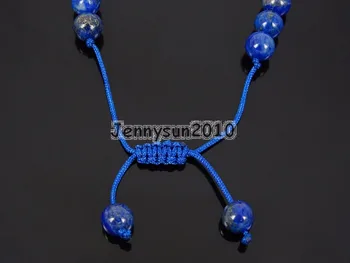 Manual de 6mm Reglabil Natural Lapis Lazuli Pietre Rotunde de Piatra Șirag de mărgele Brățară de Vindecare Reiki 5 Fire/Pachet