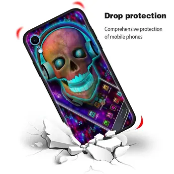 Punk Rock Skull husa Silicon Pentru Apple iphone SE 2020 11 12 Pro Max XR XS X 7 8 6 6 Plus 5 5S Telefon Moale Capacul din Spate Funda Capa
