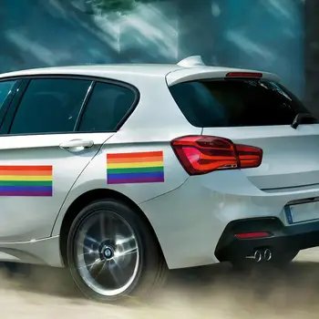 6.5*11.5 CM autocolante auto curcubeu autocolante auto pavilion autocolante auto LGBT gay autocolante auto