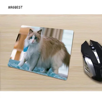MRG Mouse-pad de Dimensiuni Mici Minunat Pisica Gri Transfer Termic Confortabil Non-alunecare de Cauciuc Mousepad pentru Războiul de Tancuri de Jocuri de noroc