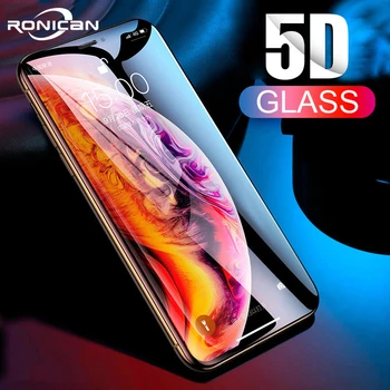 5D Pahar Plin Margine Curbat Ecran Protector Pentru iPhone X XS Tempered Glass Pentru Apple iPhone XR XS MAX Complet Capacul de Sticlă