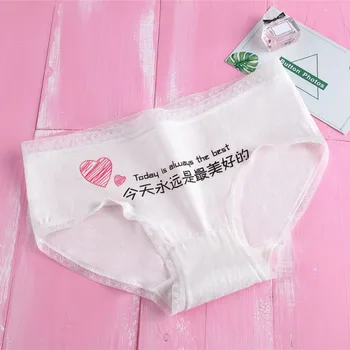 Chilotei Pentru Femei Lenjerie De Corp Din Bumbac Boxeri Fără Sudură De Imprimare Chiloți Fete Roz Drăguț Stil Japonez Pantalon Elevii Chilotei 1