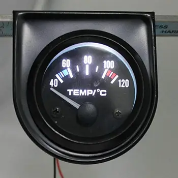 2 Inch 52Mm Negru Fata Indicatorul de Temperatura Apei Metru de Masina Metru Benzina Masina Modificata Instrument Lumină Albă