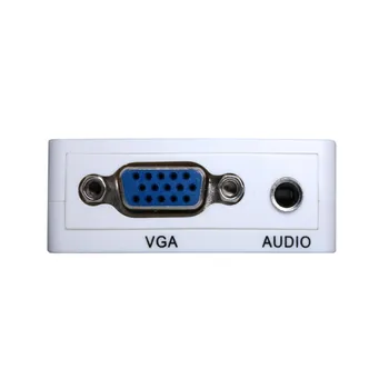 Kebidu compatibil HDMI la VGA cablu Convertor plăci cu audio converter pentru dispozitiv cu monitor VGA Pentru PC, Laptop pentru HDTV