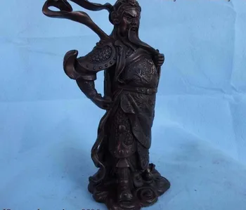10 Populară Chineză Roșu, Bronz, Cupru Dragon Warrior Guan Gong Guan Yu Statuie A Lui Buddha