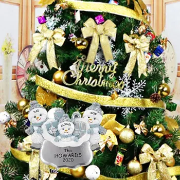2020 Decor de Crăciun de Familie Pom de Crăciun DIY din PVC Pandantive om de Zăpadă Pandantive Poartă pălărie Și Eșarfă