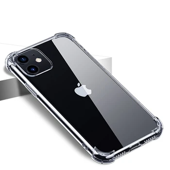Silicon Telefon Caz Pentru iPhone 7 8 6 6S Plus 7 Plus 8 Plus XS Max XR 11 Caz rezistent la Socuri Transparent de Protecție Cuplu Capacul din Spate