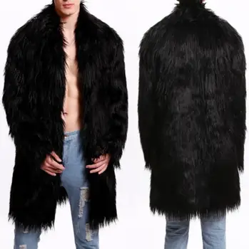 Toamna faux blană de nurcă geaca de piele barbati de iarna de cald îngroșa blană haină de piele barbati negru jachete jaqueta de couro moda B51