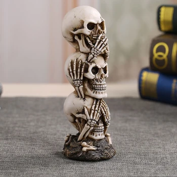 Rasina De Artizanat Craniu Uman Statuie Creative Statuie Sculptura Cadou Home Decor Craniu Uman