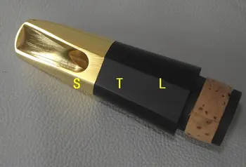 Avansate Metalice placate cu aur Bb Clarinet purtător de cuvânt ligatură și pac #6