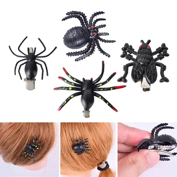 10buc Halloween Spider Agrafe de Par Insecte Stil Gotic Ace de Păr, Agrafe de Partid Costum de articole pentru acoperirea capului pentru Adulți Copii