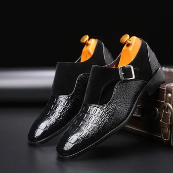 În 2020, cel mai NOU Brand de Lux din Piele PU de Moda, Oameni de Afaceri Rochie Mocasini Ascuțite Negru Pantofi Oxford Respirabil Formale Pantofi de Nunta