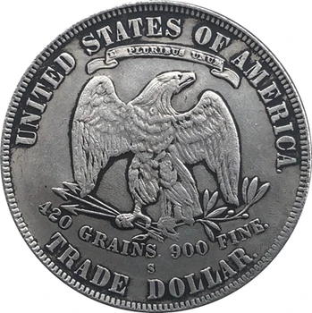 1876-S Schimb Dolar MONEDE COPIE