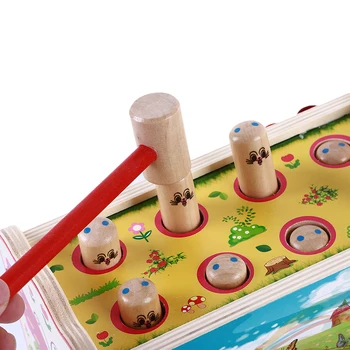 Creative Animal Tematice din Lemn Hamster Mare pentru Copii Joc de Masă Joc de Pian Jucărie Muzicală Puzzle Jucării pentru copii