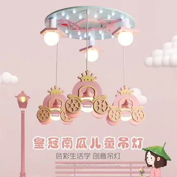 Desene animate creative coroana transportul candelabru Fată Dormitor de Printesa cameră lampă roz romantic condus Candelabru transport gratuit