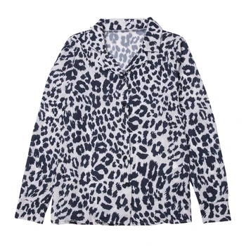 Moda Femei cu Maneci Lungi Leopard Bluza V-neck Shirt Doamnelor OL Petrecere de Top Dames Streetwear blusas femininas elegante Plus Dimensiune
