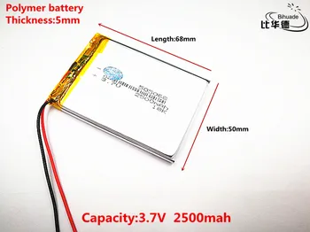 10buc Litru de energie a bateriei Bun Qulity 3.7 V,2500mAH,505068 Polimer litiu-ion / Li-ion pentru JUCĂRIE,POWER BANK,GPS,mp3,mp4