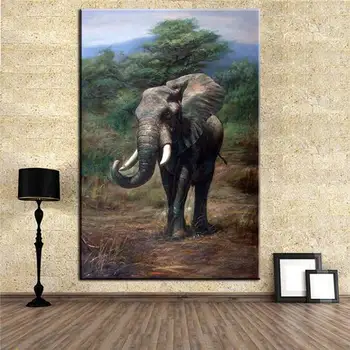 Nici Un Cadru Elefant Imens Animal Arte Tipărite Pictura In Ulei Pe Panza Pictura Pe Perete Pentru Home Decor De Perete Tablou Canvas