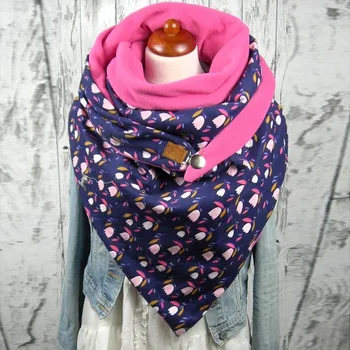 Femei Iarna de Lux de Designer Eșarfă Împachetări Femei Monofazate Dot Imprimare Butonul Soft Wrap Casual Cald Eșarfe, Șaluri écharpe шарф