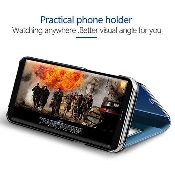 Smart Mirror Flip Caz de Telefon Pentru Samsung Galaxy A12 A51 A30S A31 A21s A31 A41 360 Moale capacul din Spate de Pe Samsun 12 51 Armura