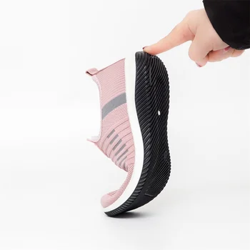 Femei Pantofi Plat Tricot Femeie Casual Slip Pe Vulcanizat Pantofi de sex Feminin ochiurilor de Plasă Respirabil Moale pentru Femei Încălțăminte Pentru Femei Adidas