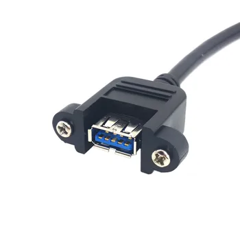 USB 3.0 UN Tip de sex Masculin la Feminin Extensie cu Montare șuruburi de 0,5 m de Cablu 0.8 m